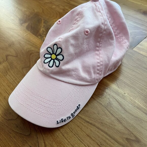 Life is good pink daisy baseball hat - Picture 1 of 4